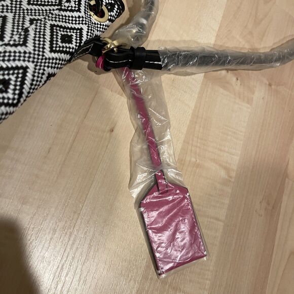 Estee lauder black & white drawstring shoulder bucket bag NEW - Picture 5 of 5